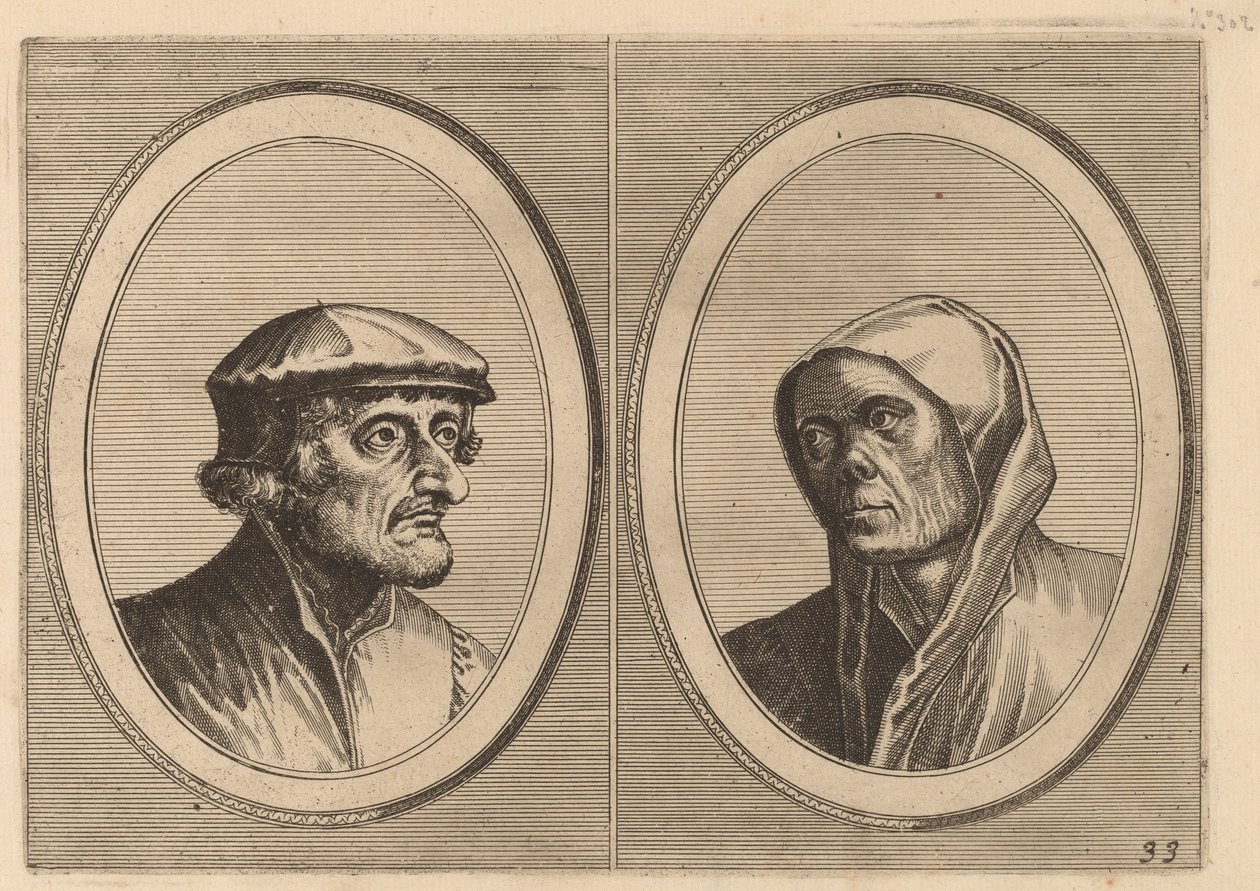 "Voorsichtighe Krijn" en "Broentje Spaer-pots" door Johannes and Lucas van Doetechum after Pieter Bruegel the Elder
