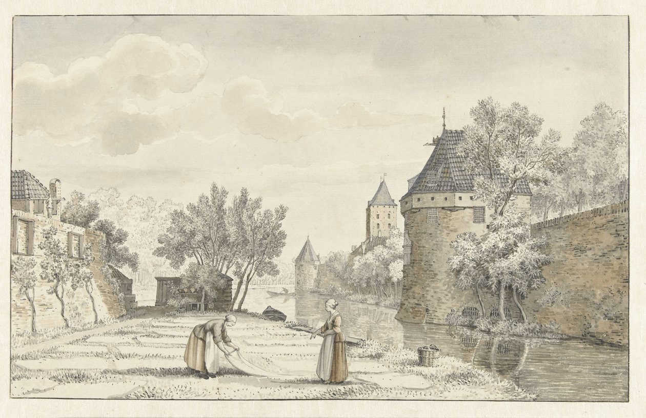 Gezicht op de Plompetoren te Utrecht door Johannes de Bosch
