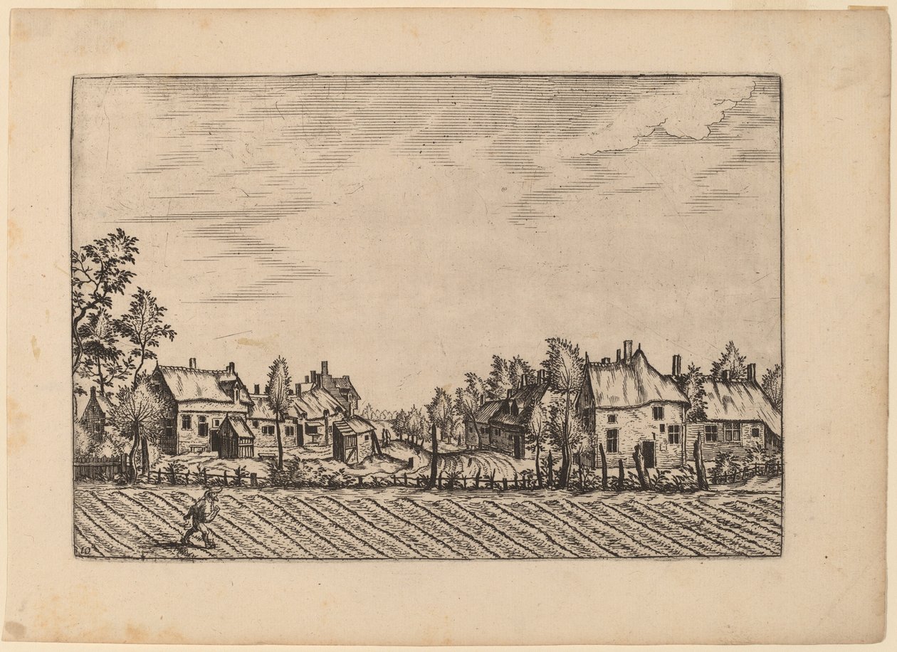 Boerderijen door Johannes van Doetechum, the Elder and Lucas