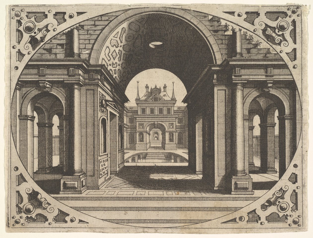 Plaat uit Varie Architecture, ca. 1560 door Johannes van Doetecum I