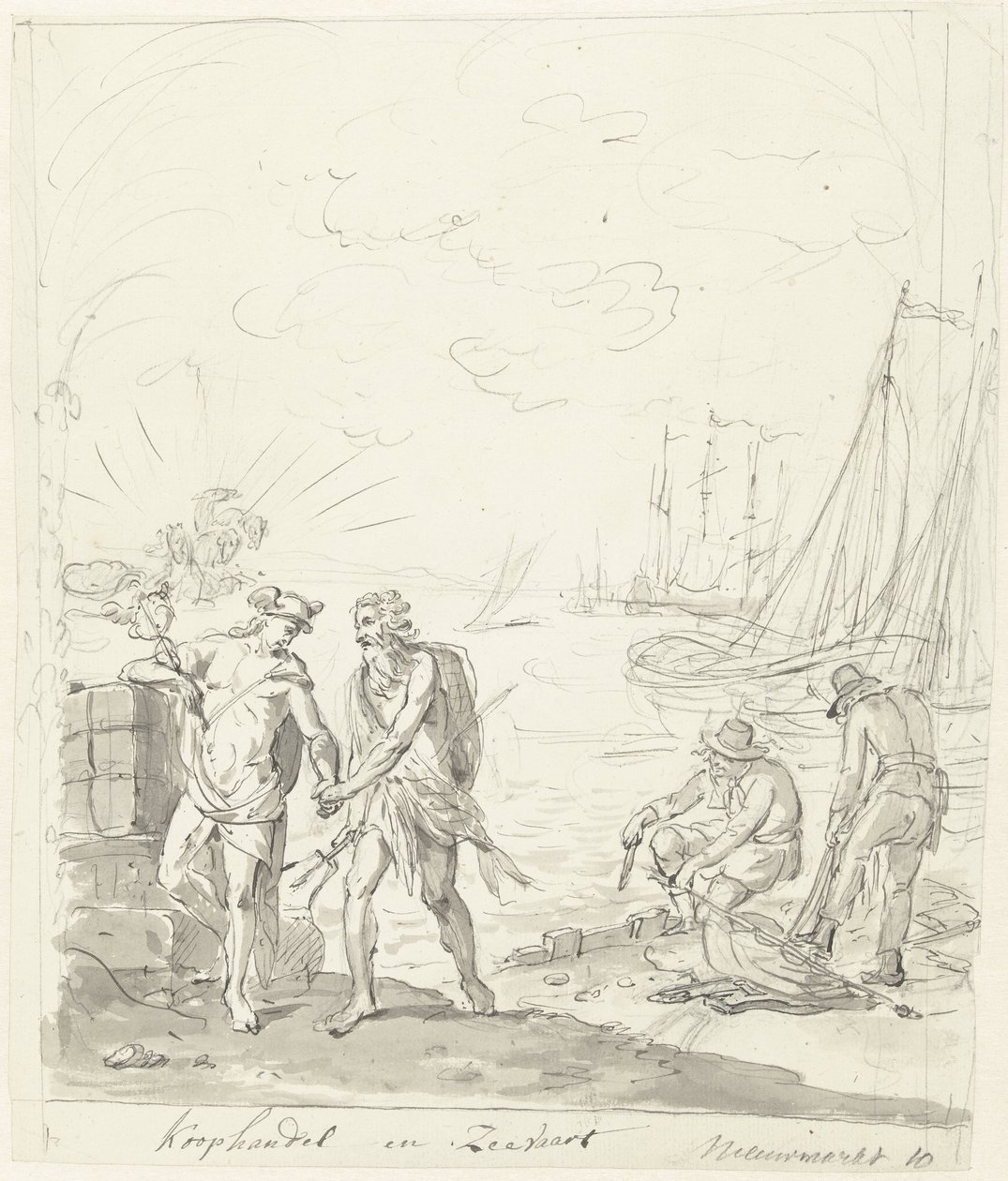 Koophandel en Zeevaart, decoratie op de Nieuwmarkt, 1795 door Johannes van Dregt (rejected attribution)