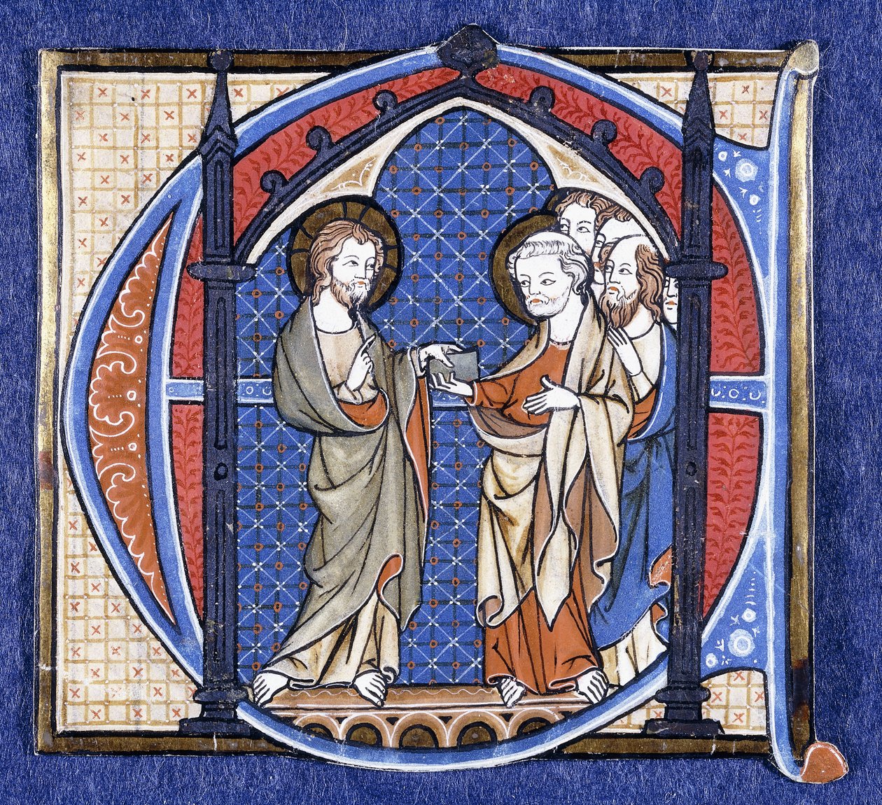 Christus presenteert de missie aan St. Peter, ca. 1320 door Johannes von Valkenburg