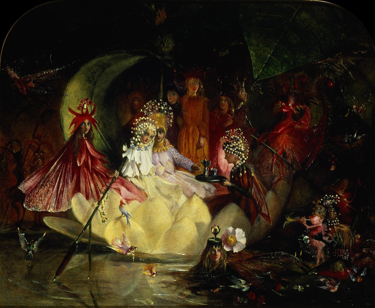 Het huwelijk van Oberon en Titania door John Anster Fitzgerald