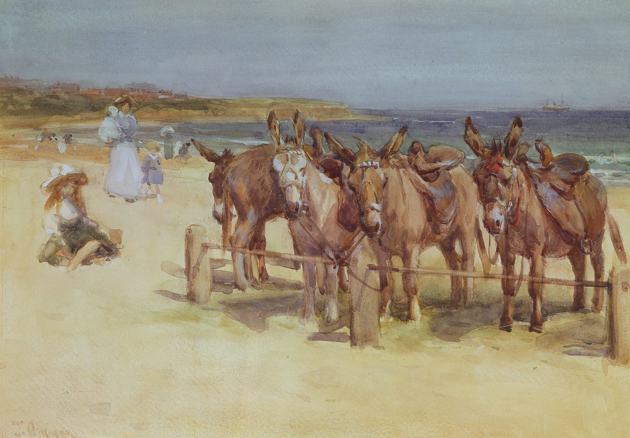 The Longsands, Tynemouth, Northumberland door John Atkinson