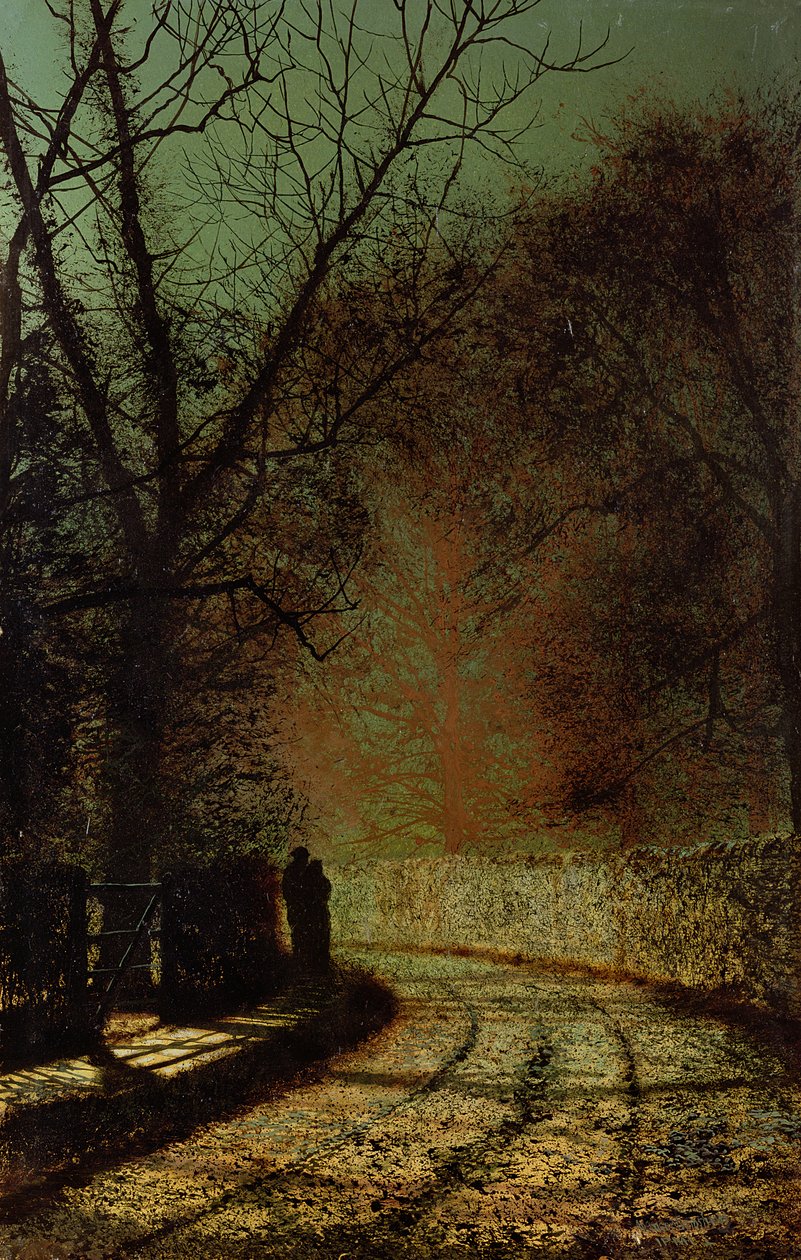 De geliefden door John Atkinson Grimshaw