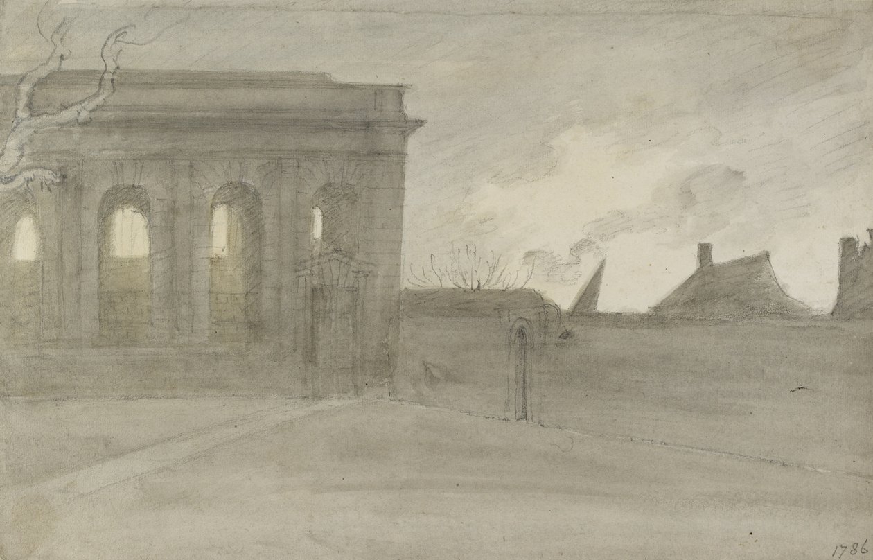 Pembroke Coll. Oxon., 9 november 1786 door John Baptist Malchair