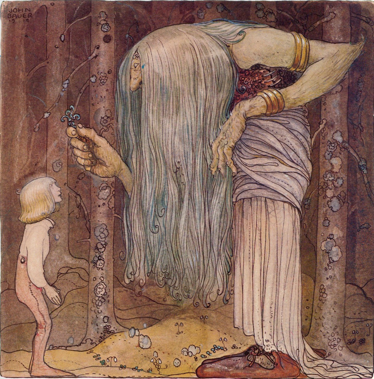 Hier is een stuk van een trollenkruid dat niemand anders dan ik kan vinden door John Bauer