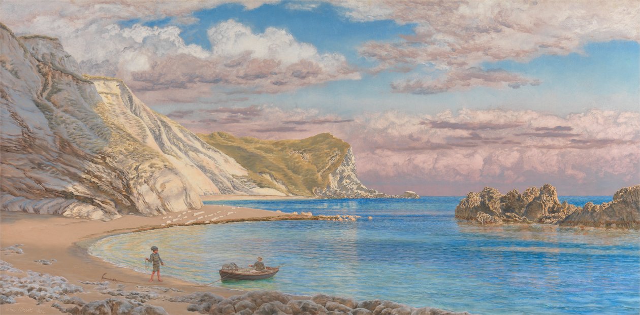 Man of War Rocks, kust van Dorset door John Brett