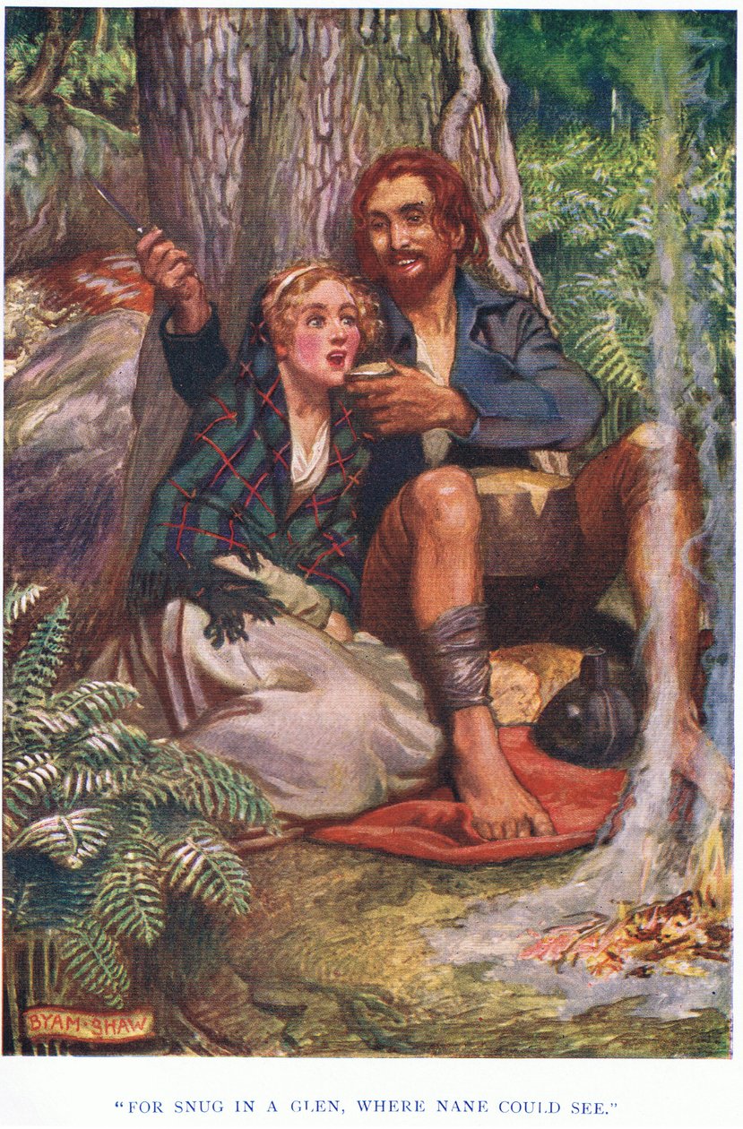 Gezellig in een dal, waar niemand kon zien, 1928 door John Byam Liston Shaw