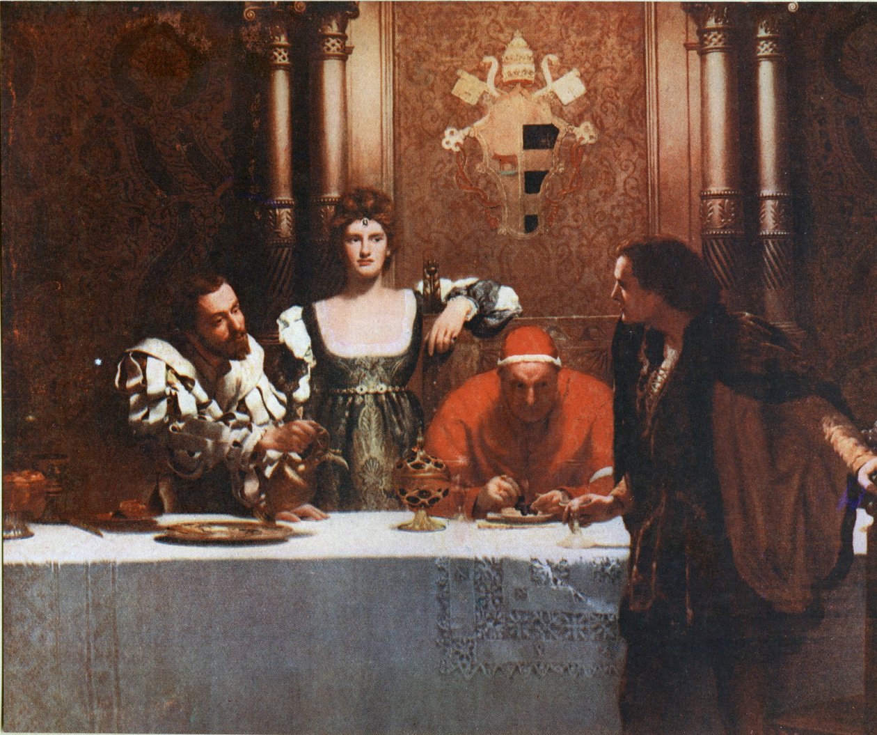 Een Glas Wijn met Caesar Borgia door John Collier