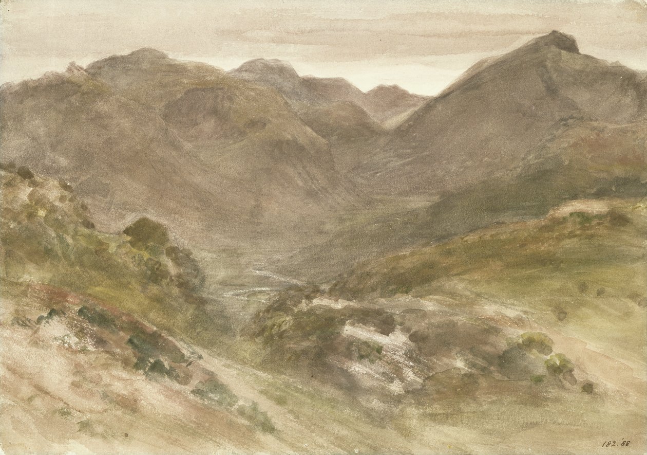 Een uitzicht op Borrowdale door John Constable