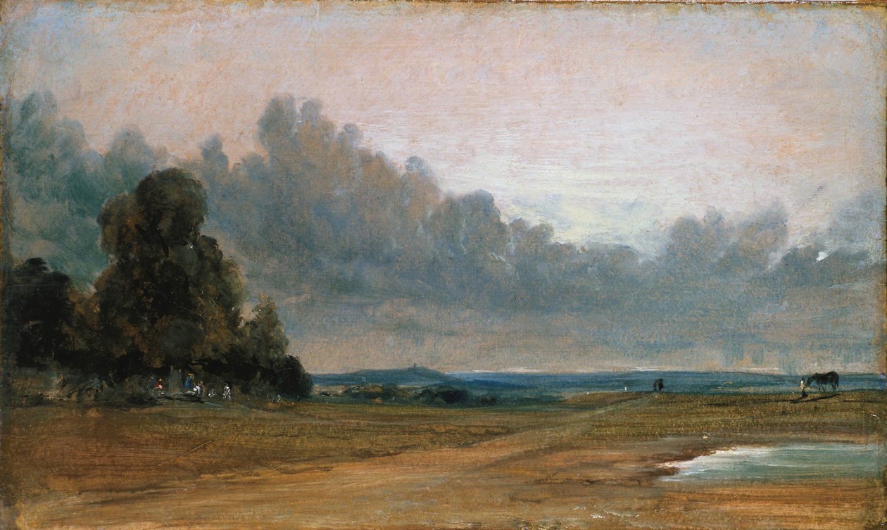 Een Uitzicht op Hampstead Heath met Harrow in de Verte (1822) door John Constable