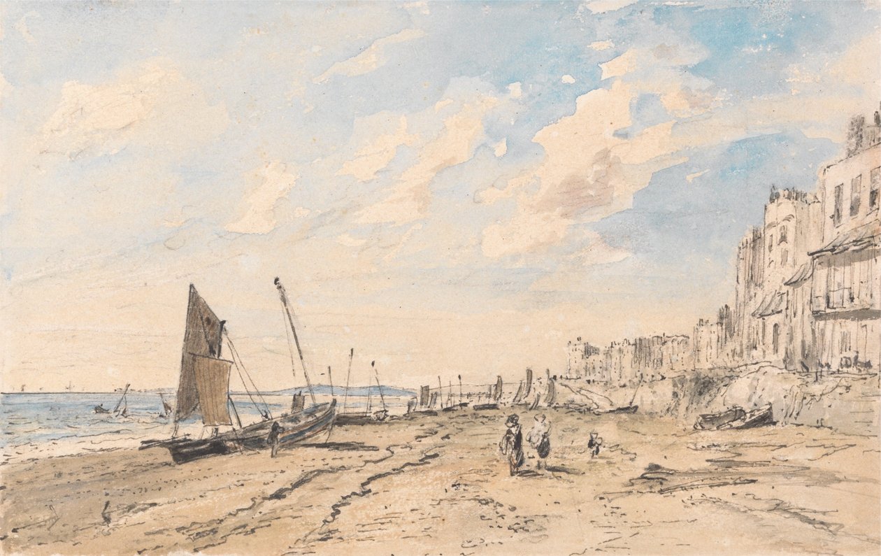 Brighton Beach kijkend naar het westen door John Constable