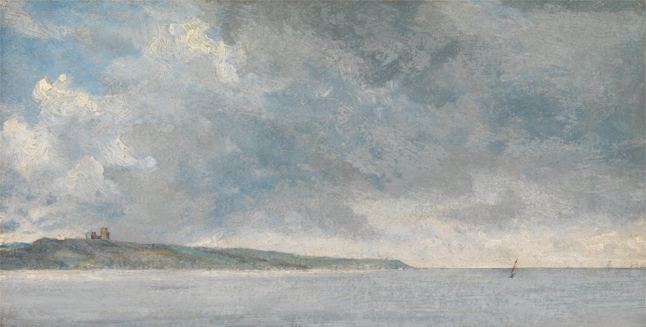Kustscène met kliffen door John Constable
