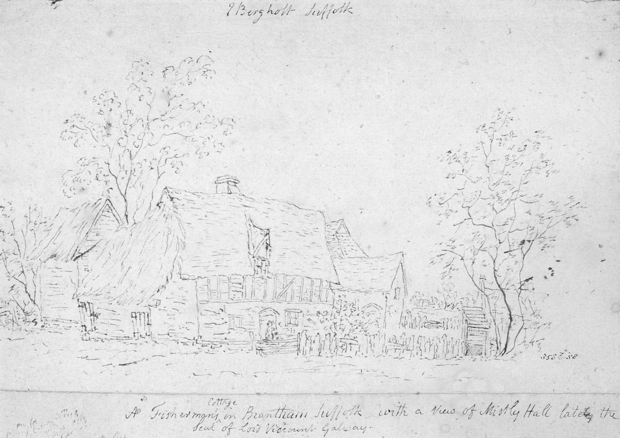 Cottage in East Bergholt door John Constable