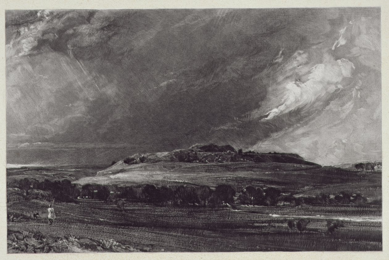 Old Sarum, gegraveerd door David Lucas (1802-81), 1833 door John Constable