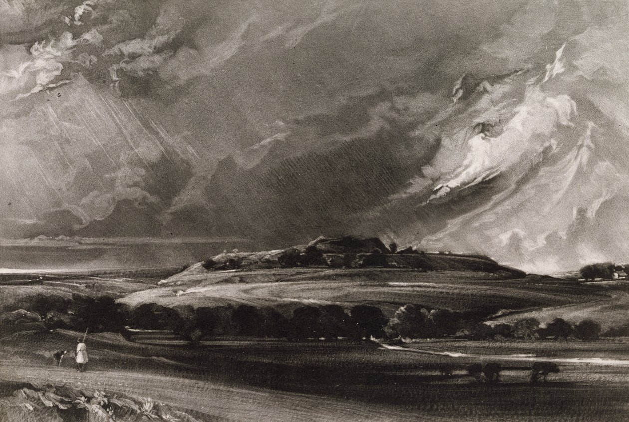 Old Sarum, gegraveerd door David Lucas (1802-81) ca.1829 door John Constable