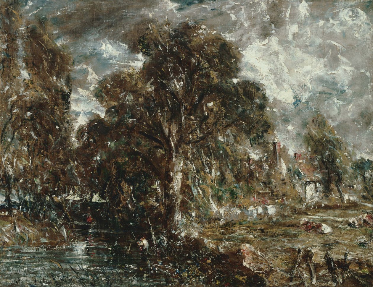 Aan de Rivier Stour door John Constable