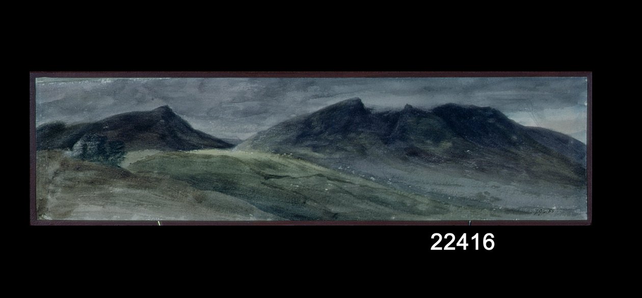 Saddleback en een deel van Skiddaw, vanaf Lonscale Fell, 21 september 1806 door John Constable