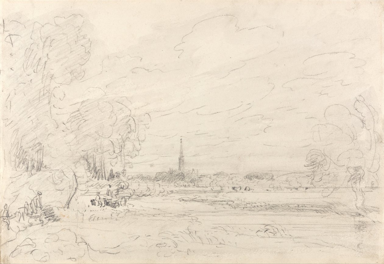 Kathedraal van Salisbury vanuit de Weiden door John Constable