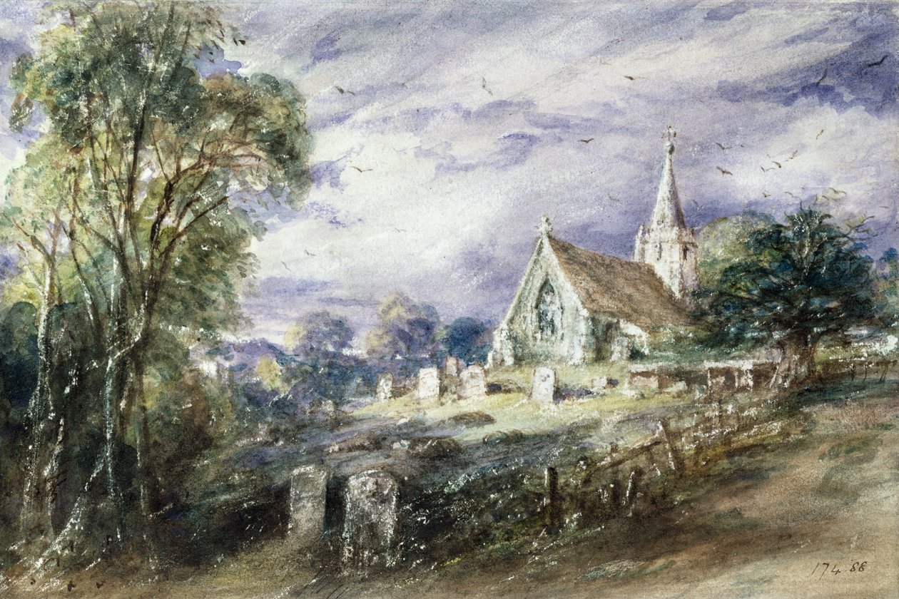 Stoke Poges Kerk door John Constable