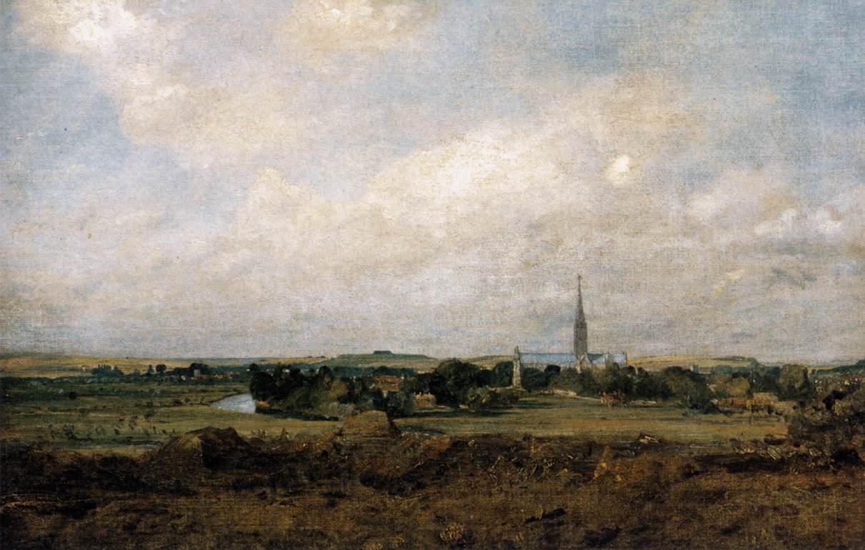 Uitzicht op Salisbury door John Constable