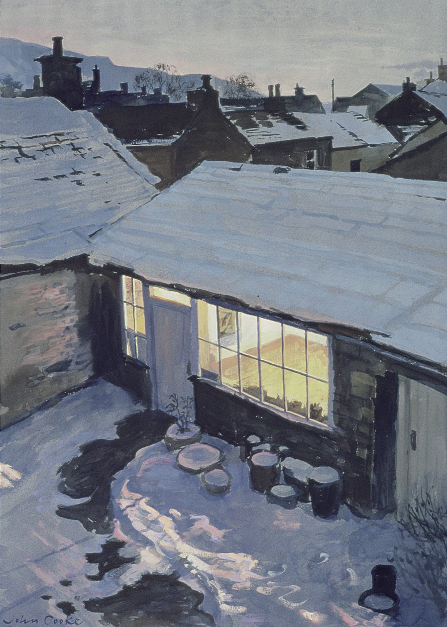 Winteravond - Mijn Studio door John Cooke