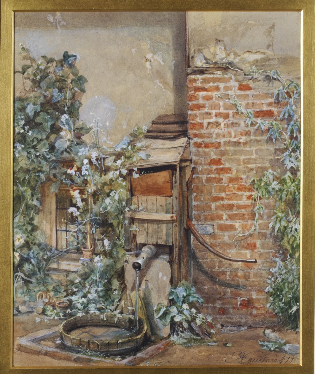 Studie van een oude waterpomp, 1877 door John Edward Newton