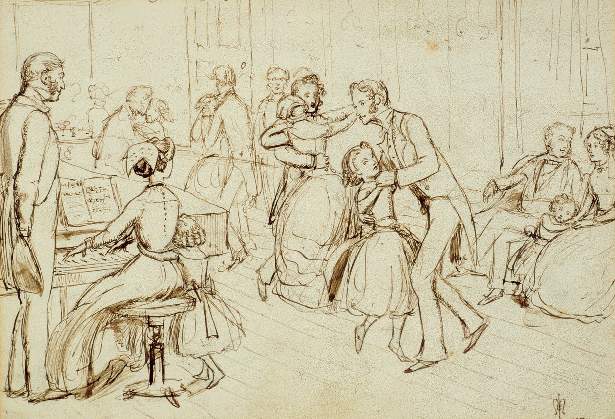 Een Feest bij Bowerswell, 1853 door John Everett Millais