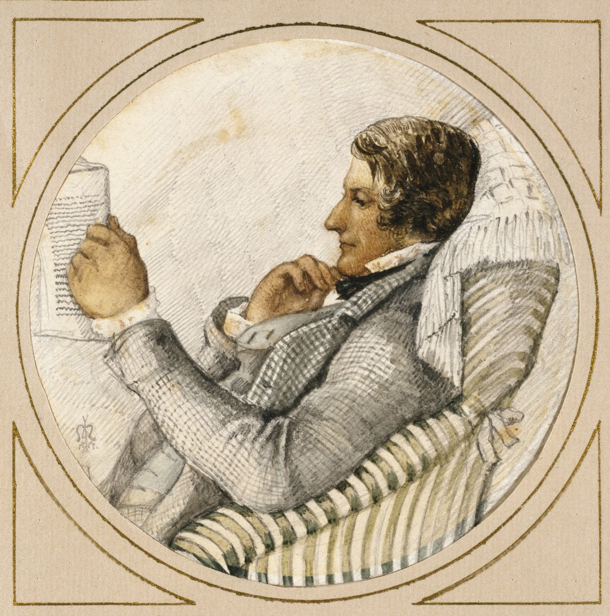 Portret van Ford Madox Brown door John Everett Millais