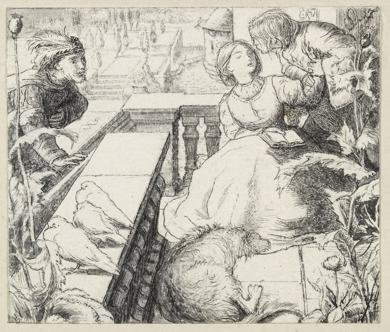 Het slapende paleis door John Everett Millais