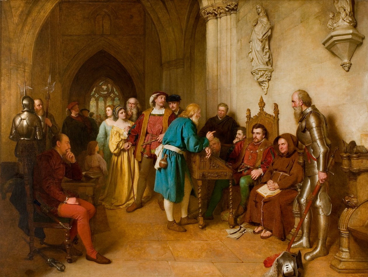 De Waarschuwing voor Flodden, 1874 door John Faed