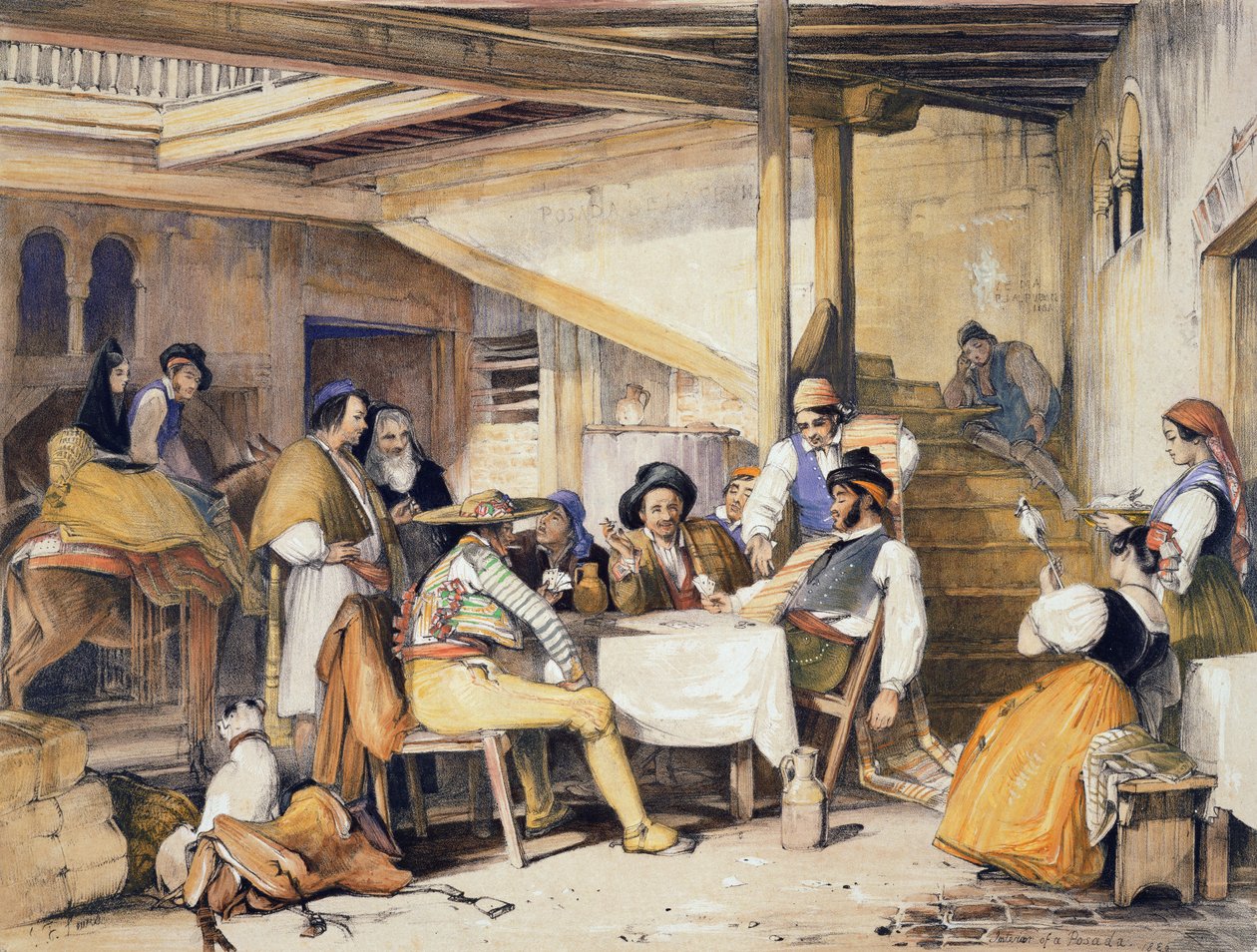Interieur van een Posada, uit 