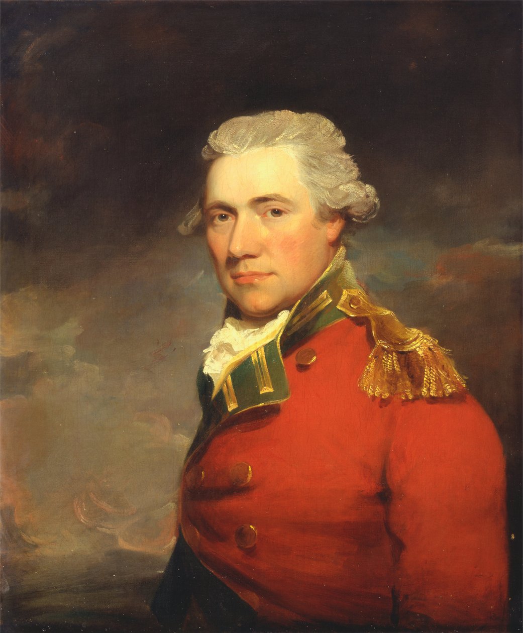 Een onbekende Britse officier, waarschijnlijk van het 11e (North Devonshire) Regiment of Foot, ca. 1800 door John Hoppner