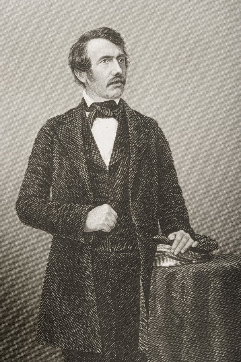 David Livingstone (1813-73) gegraveerd door D.J. Pound van een foto, uit 