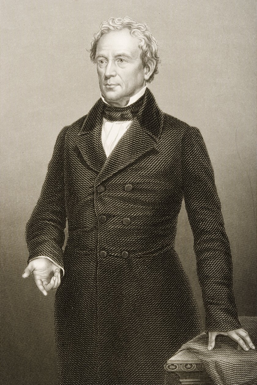 Edward Everett (1794-1865) gegraveerd door D.J. Pound van een foto, uit 