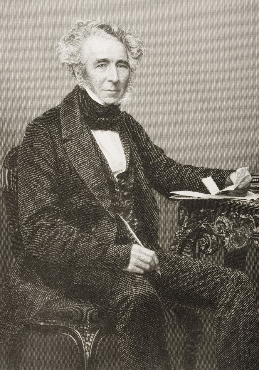 James William Gilbart (1794-1863) gegraveerd door D.J. Pound van een foto, uit 