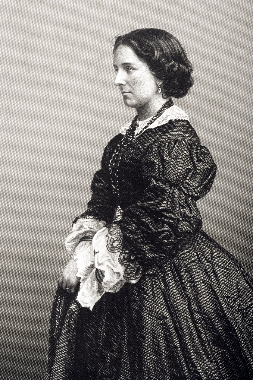 Madame Constance Nantier-Didiee (1832-67) gegraveerd door D.J. Pound van een foto, uit 