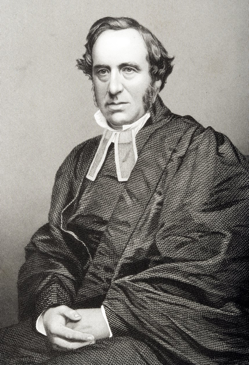 Richard Chenevix Trench (1807-86) gegraveerd door D.J. Pound van een foto, uit 