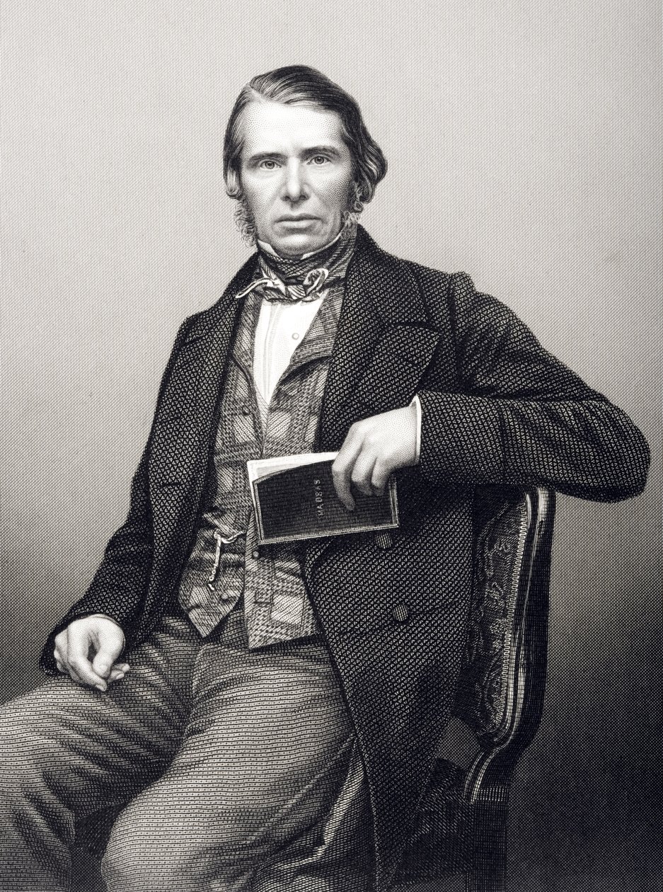 Sir Charles Edward Trevelyan (1807-86) gegraveerd door D.J. Pound van een foto, uit De Salon van Eminente Personen, Deel 2, gepubliceerd in Londen, 1860 door John Jabez Edwin Paisley Mayall