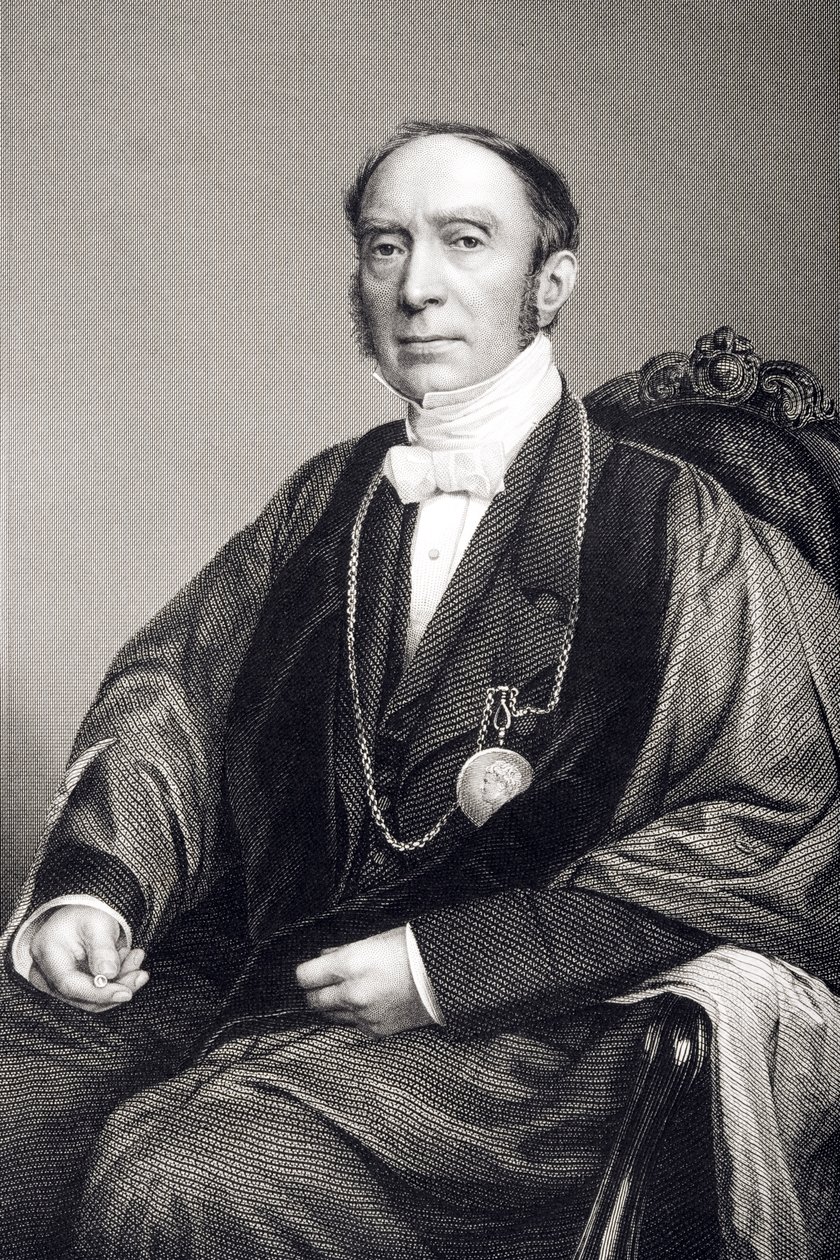 Sir Charles Locke Eastlake (1793-1865) gegraveerd door D.J. Pound van een foto, uit 