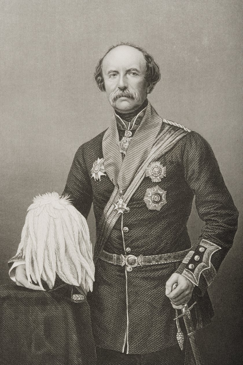 William Fenwick Williams van Kars, gegraveerd door D.J. Pound van een foto, uit 