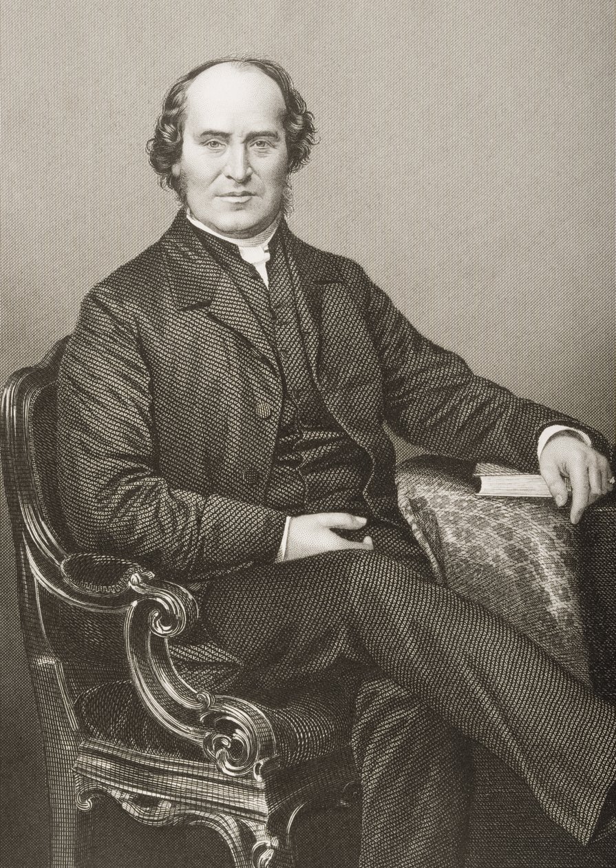 William Weldon Champneys (1807-75) gegraveerd door D.J. Pound van een foto, uit 