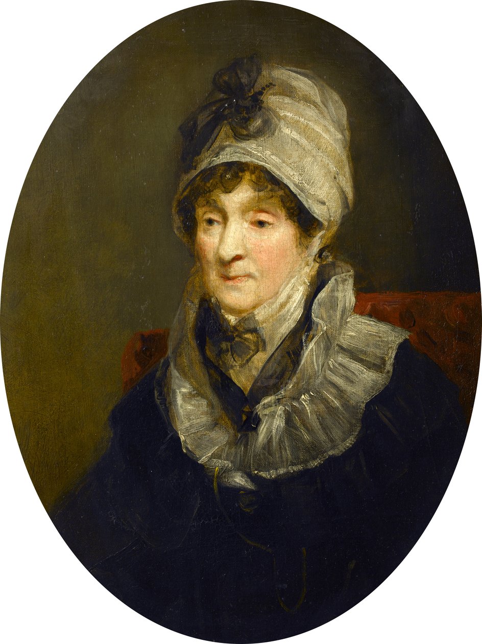 Portret van een dame (mevrouw Parry, de moeder van Sir W.E. Parry, RN), ca. 1824 door John Jackson