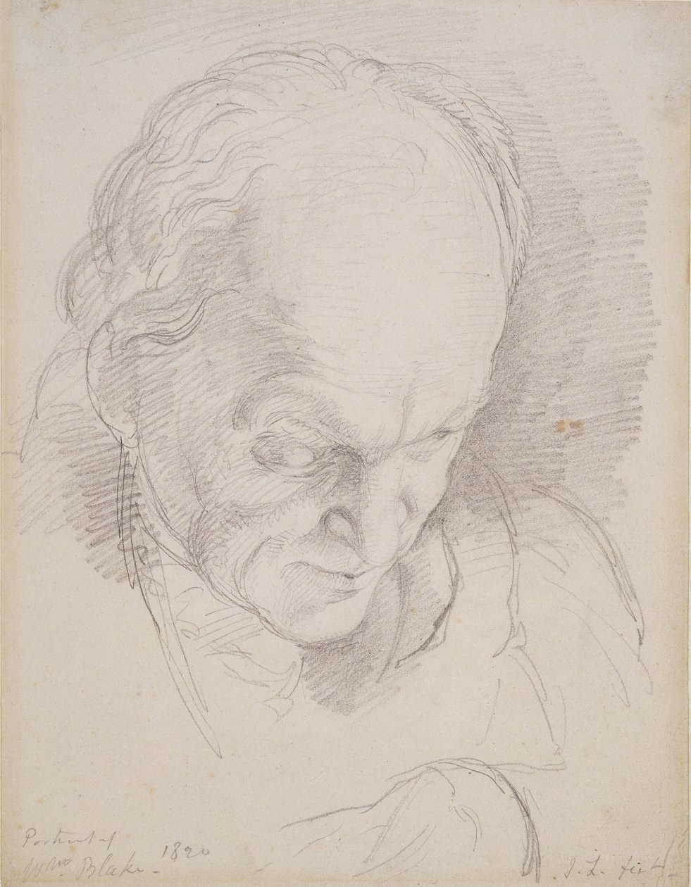 Portret van William Blake (1757-1827) Voorovergebogen, 1820 door John Linnell