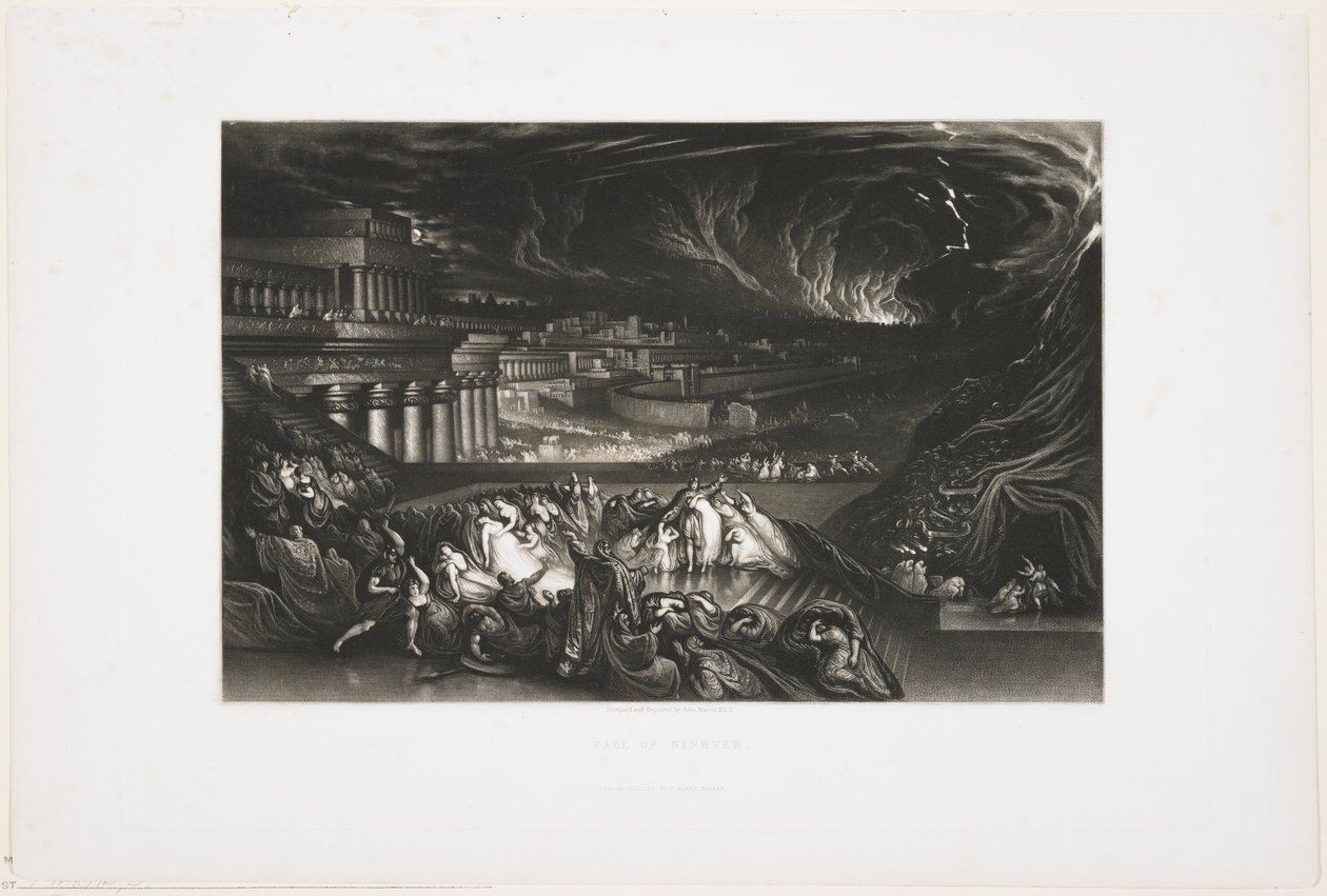 Val van Nineveh, 1826 door John Martin