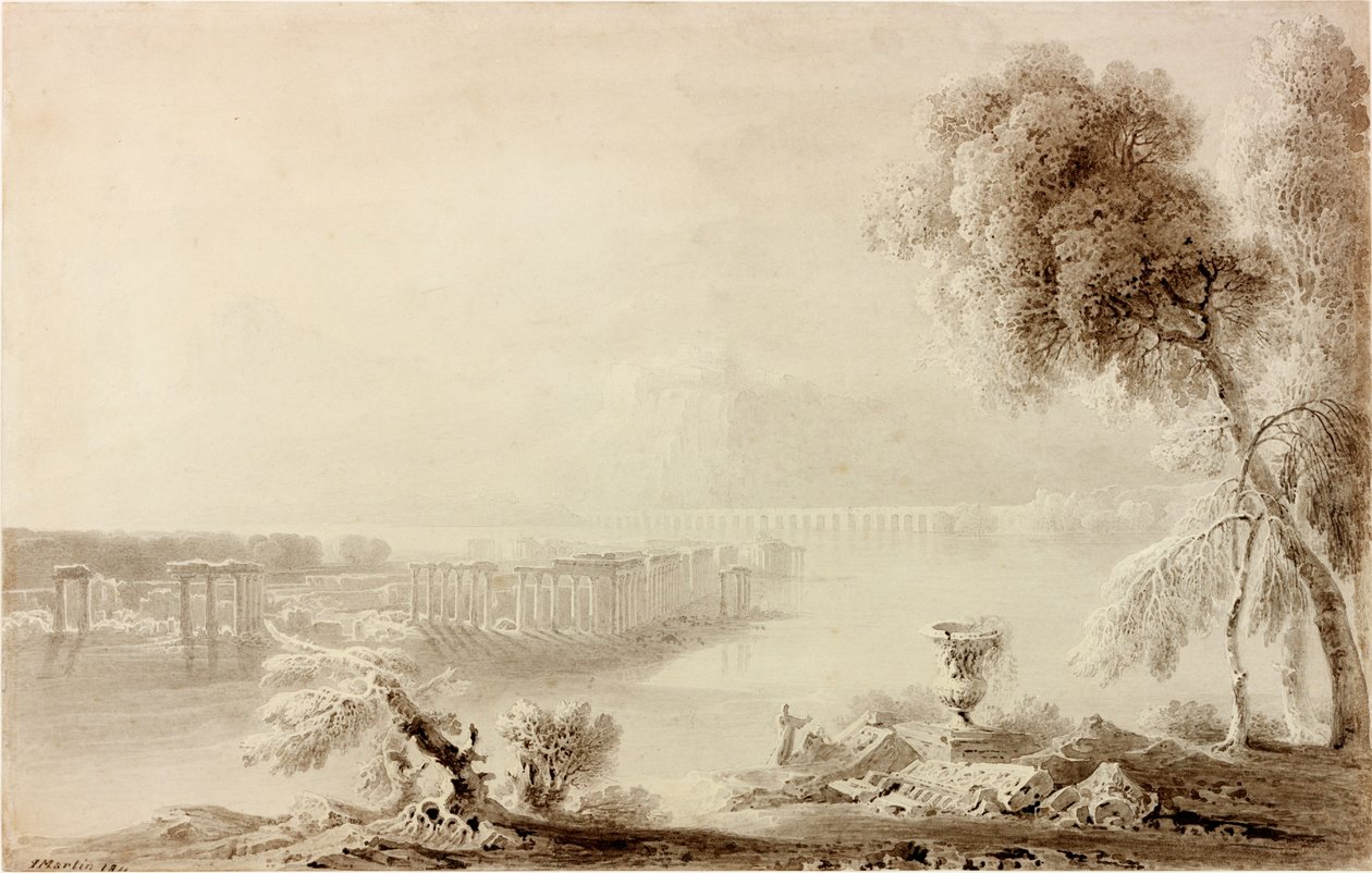 Landschap, Klassieke compositie door John Martin