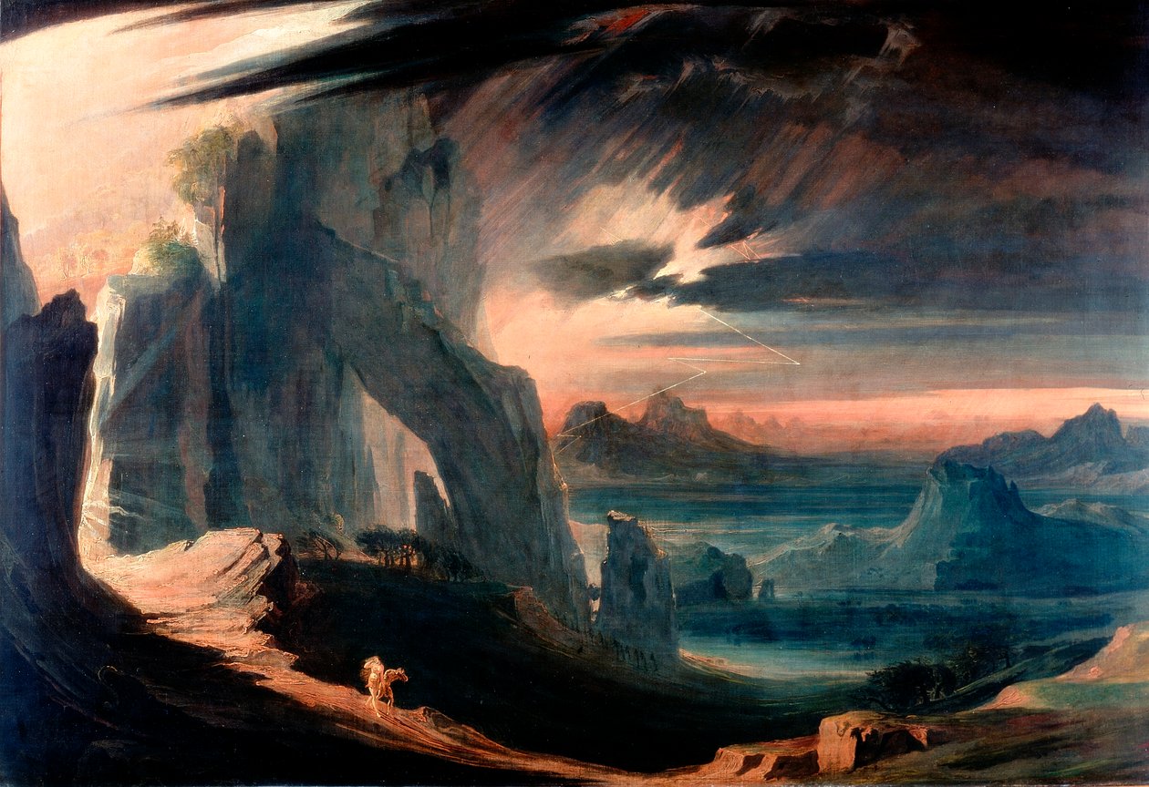 De verdrijving van Adam en Eva uit het paradijs, 1823-27 door John Martin