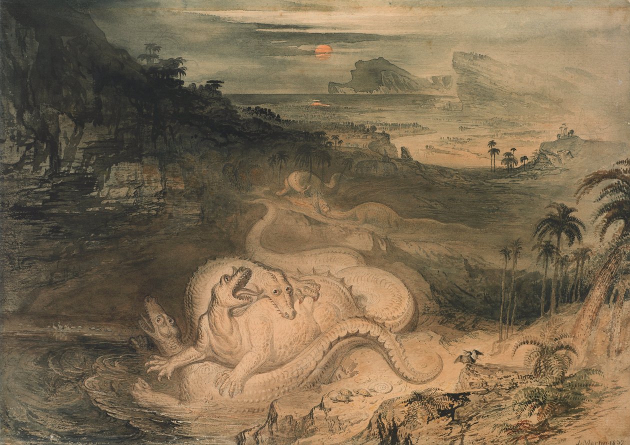 Het land van de Iguanodon door John Martin