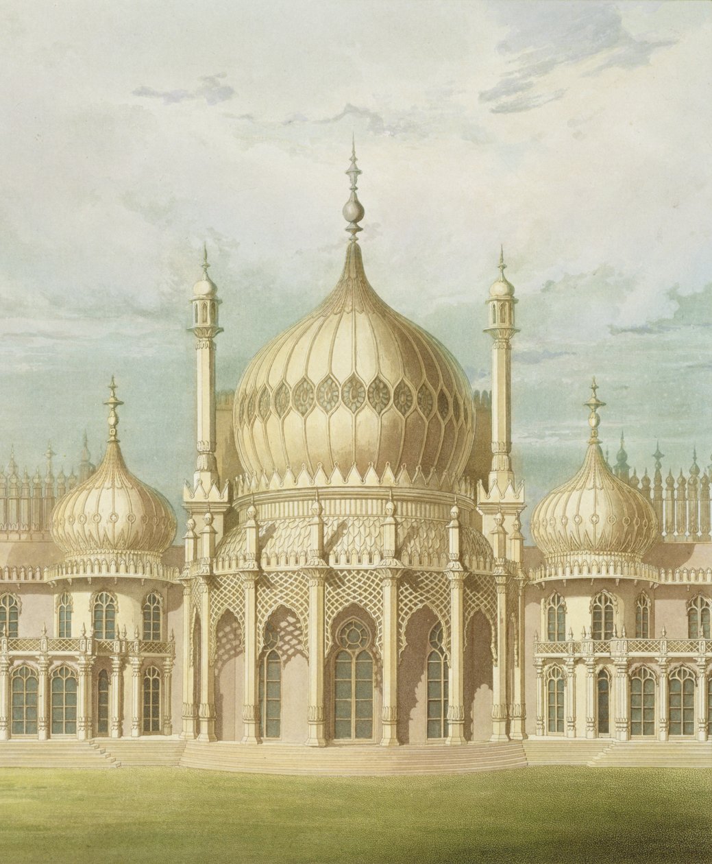 Exterieur van de Salon uit Zichten van het Koninklijk Paviljoen, Brighton door John Nash, 1826 door John Nash